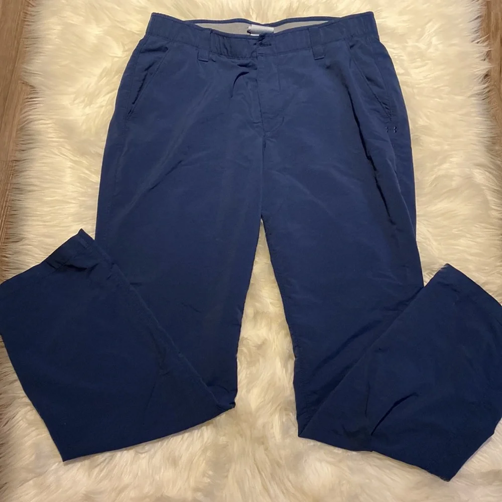 HOST PICK Men's Under Armour Loose Fit Track Jogging Pants Blue Waist 34 Leg 32 - Picture 2 of 9